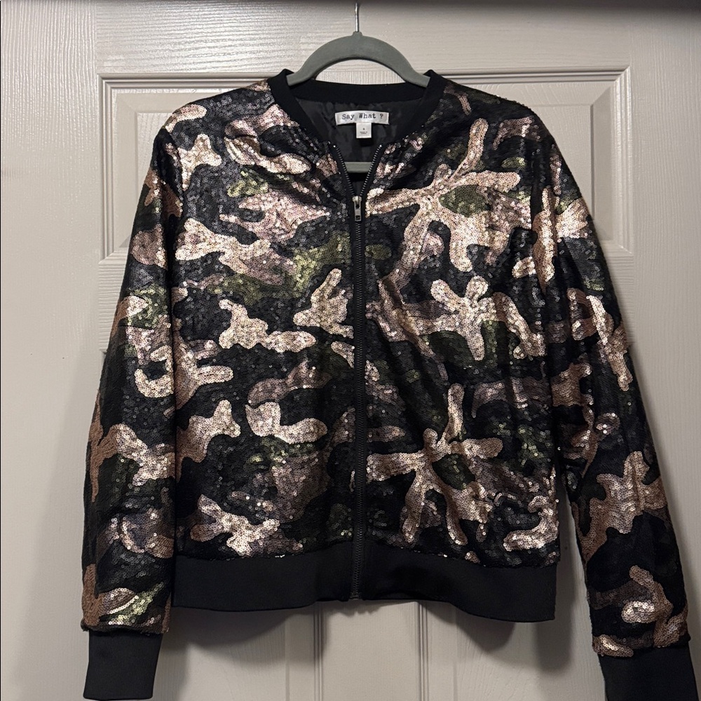Camoflage Sequins Jacket